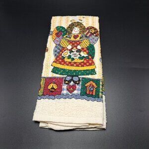 Vintage Madison Angel & Fruit Pattern Cotton Kitchen Towel Set